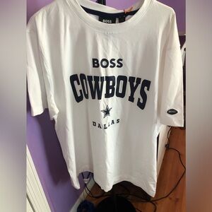 Men's HUGO BOSS XXL  NFL White  Dallas Cowboys Huddle T-Shirt NEW WITH TAGS